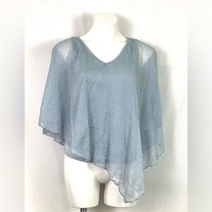 NY collection-glitter, texture, chiffon poncho-small